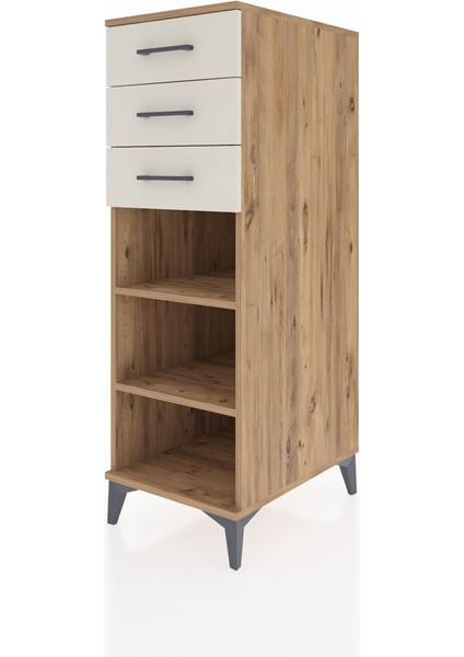 Kronos Dolap 2 Raflı 3 Çekmeceli 44X59X134 Çam-Aytaşı modelleri