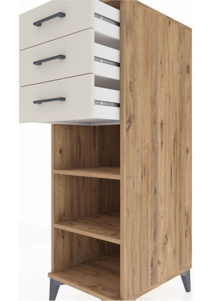 Kronos Dolap 2 Raflı 3 Çekmeceli 44X59X134 Çam-Aytaşı indirimleri