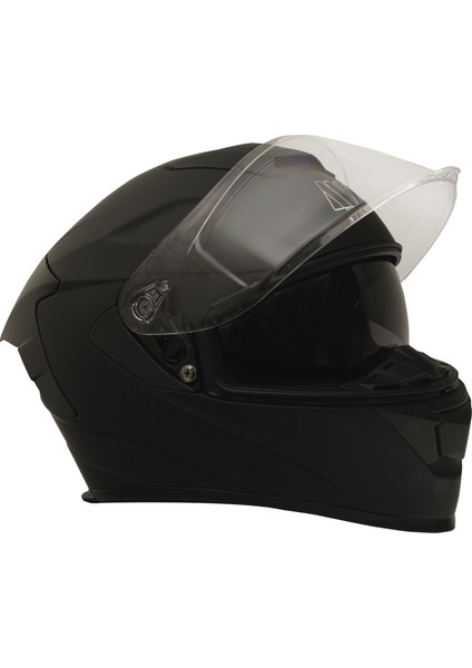 Gp My Helmet MKS001-MB Yarış Spoiler Güneş Vizörlü Şeffaf Full Face Motosiklet Kaskı L modelleri