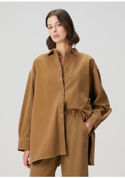 Nina Taba Twill Dış Gömlek