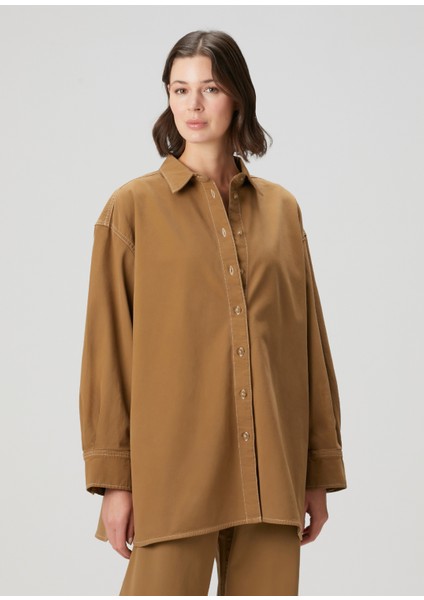 Nina Taba Twill Dış Gömlek modelleri