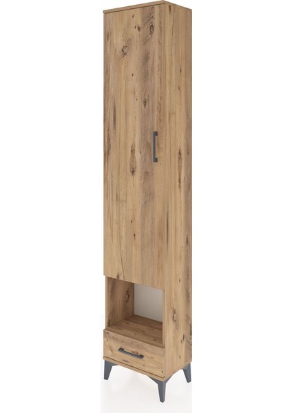 Arges Dolap 5 Raflı Tek Çekmeceli Tek Kapaklı 44X30X221 Çam-Çam modelleri