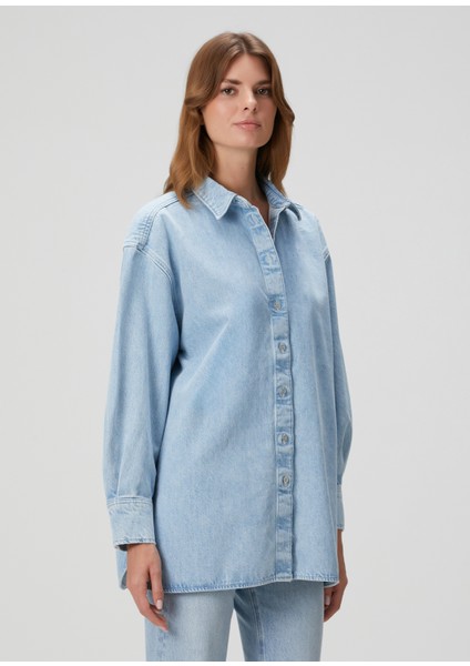 Nina Açık Mavi Denim Gömlek modelleri