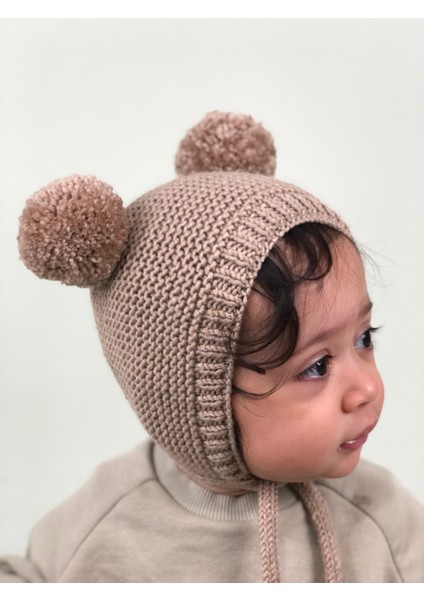 Ponponlu El Örgüsü Unisex Bebek/çocuk Bere modelleri