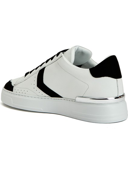 Beyaz Siyah Erkek Deri Sneaker modelleri