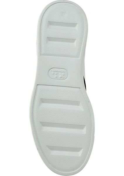 Beyaz Siyah Erkek Deri Sneaker indirimleri