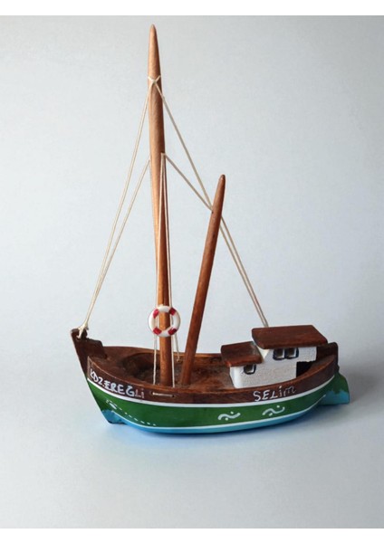 Vintage El Yapımı Karadeniz Ereğli Balıkçı Teknesi & 15X21 cm modelleri