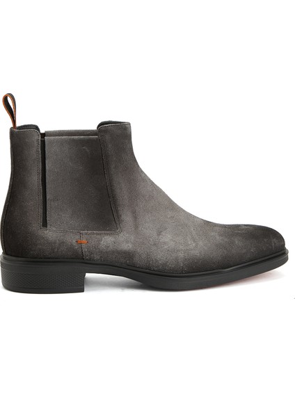 Açık Gri Erkek Deri Bot