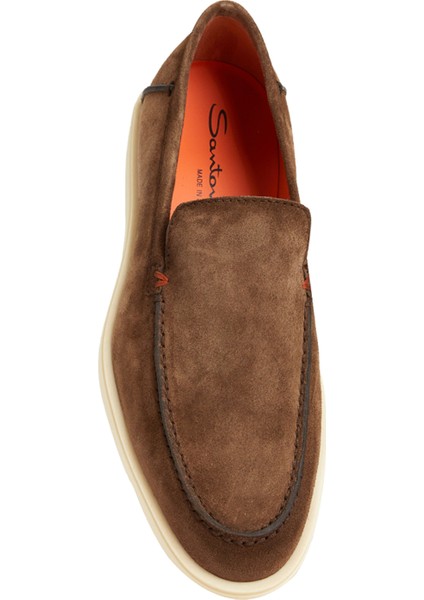 Detroit Kahverengi Logo Detaylı Erkek Deri Loafer fırsatları