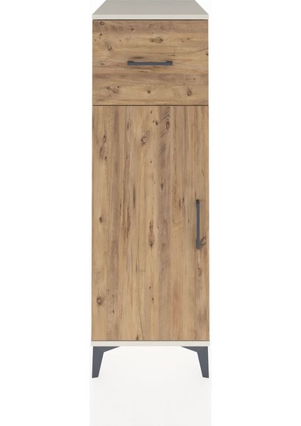 Kronos Dolap 2 Raflı Tek Çekmeceli Tek Kapaklı 44X59X134 Aytaşı-Çam