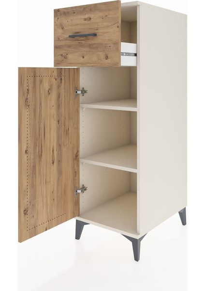 Kronos Dolap 2 Raflı Tek Çekmeceli Tek Kapaklı 44X59X134 Aytaşı-Çam fırsatları