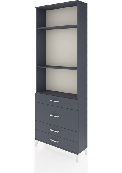 Arges Dolap 3 Raflı 4 Çekmeceli 88X30X243 Antrasit-Antrasit modelleri