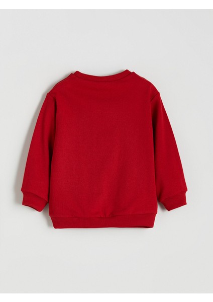 Yeni Sezon Bisiklet Yaka Baskılı Erkek Çocuk Sweatshirt modelleri