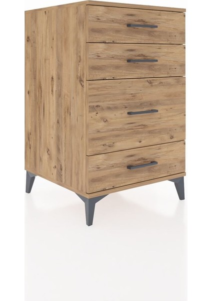 Kronos Komodin 4 Çekmeceli 60X59X96 Çam-Çam fiyatları