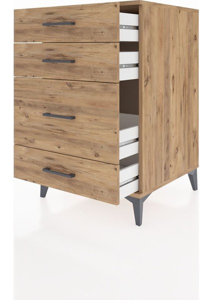 Kronos Komodin 4 Çekmeceli 60X59X96 Çam-Çam fırsatları