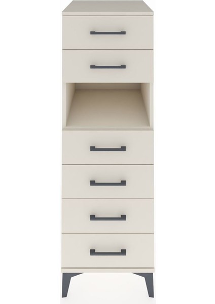 Kronos Dolap Tek Raflı 6 Çekmeceli 44X59X134 Aytaşı-Aytaşı