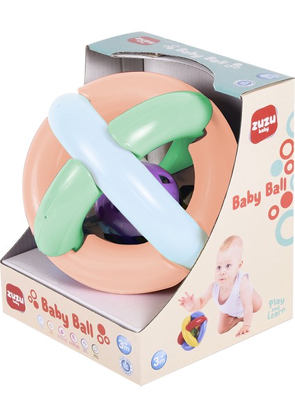 Çıngıraklı Bebek Topu Dişlik Emeklemeye Yardımcı Banyo Oyuncağı Ergonomik Tasarım 3+ Ay Için Bpa Içermeyen Kaliteli Plastik Büyük Boy Orijinal