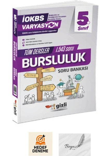 Gizli 5.sınıf Iokbs Tüm Dersler Bursluluk Soru Bankası Hedef Deneme