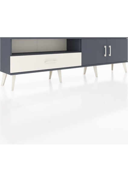 Arges Tv Ünitesi 2 Raflı Tek Çekmeceli 2 Kapaklı 176X30X51 Antrasit-Antrasit/aytaşı fiyatları