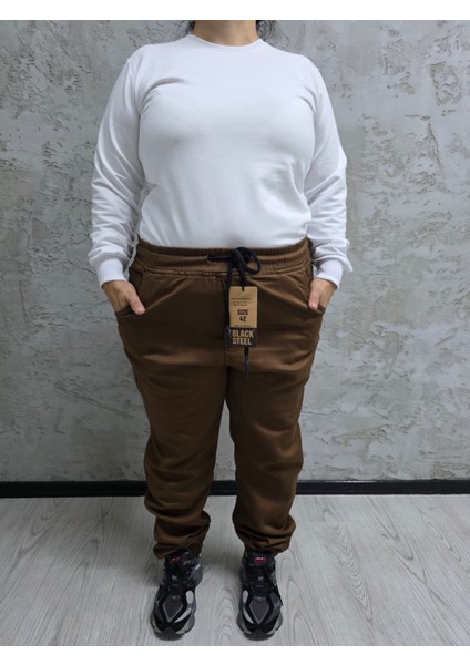 QKBYN-15000-BATTAL Beden Bayan Lastikli Pantolon