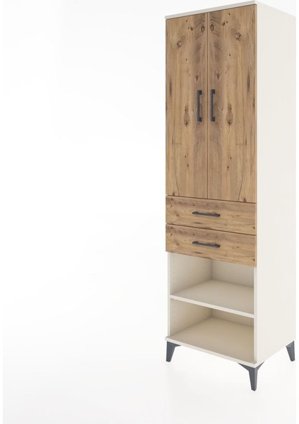 Hyperion Dolap 4 Raflı 2 Çekmeceli 2 Kapaklı 60X44X195 Aytaşı-Çam modelleri