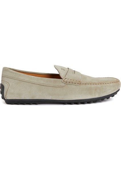 City Gommino Bej Erkek Deri Driver