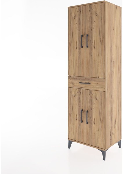 Hyperion Dolap 4 Raflı Tek Çekmeceli 4 Kapaklı 60X44X195 Çam-Çam modelleri