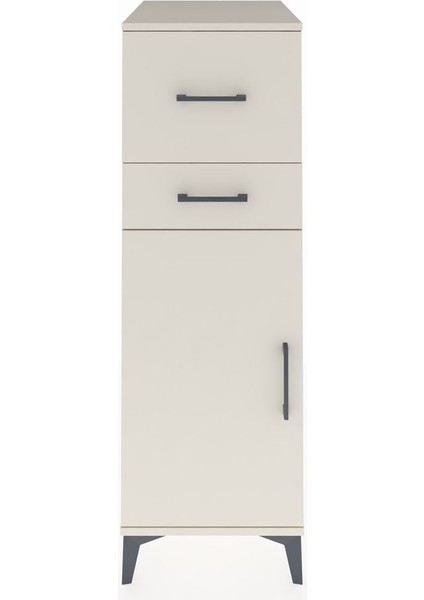 Kronos Dolap Tek Raflı 2 Çekmeceli Tek Kapaklı 44X59X134 Aytaşı-Aytaşı