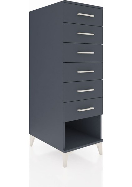 Kronos Dolap 6 Çekmeceli 44X59X134 Antrasit-Antrasit fiyatları