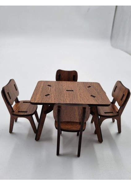 Ahşap Dekoratif Oyuncak Masa Sandalye Takımı 6&apos;lı Set fırsatları