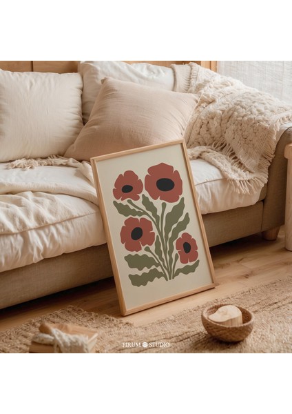 Boho Gelincik Duvar Sanatı