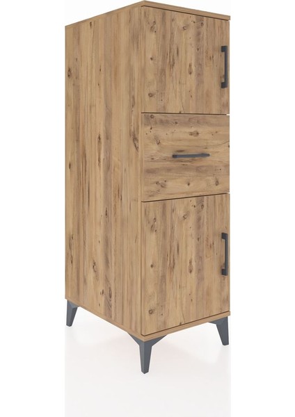 Kronos Dolap Tek Raflı Tek Çekmeceli 2 Kapaklı 44X59X134 Çam-Çam fiyatları