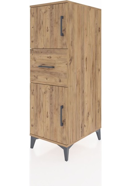 Kronos Dolap Tek Raflı Tek Çekmeceli 2 Kapaklı 44X59X134 Çam-Çam modelleri