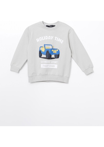 Yeni Sezon Bisiklet Yaka Erkek Bebek Sweatshirt
