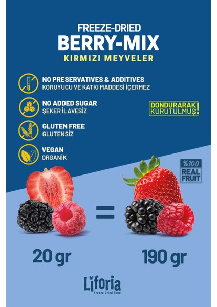 2’li Dondurularak Kurutulmuş Kuru Meyve - Sağlıklı Atıştırmalık - Berry Mix ve Muz Kurusu Freeze Dried modelleri