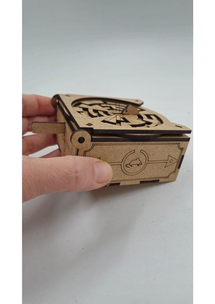 Ahşap Montessori Puzzle Kilitli Kutu 8 cm x 8 cm x 4 cm indirimleri