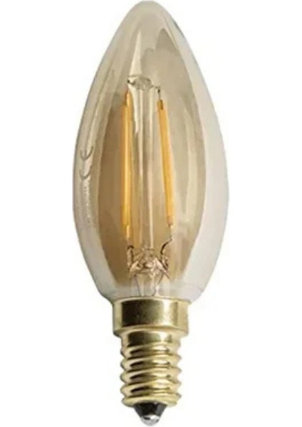 CT‑4280 4W E14 Amber Rustik LED Buji Ampül 4 Adet