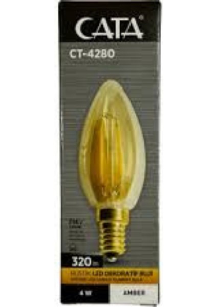 CT‑4280 4W E14 Amber Rustik LED Buji Ampül 4 Adet modelleri