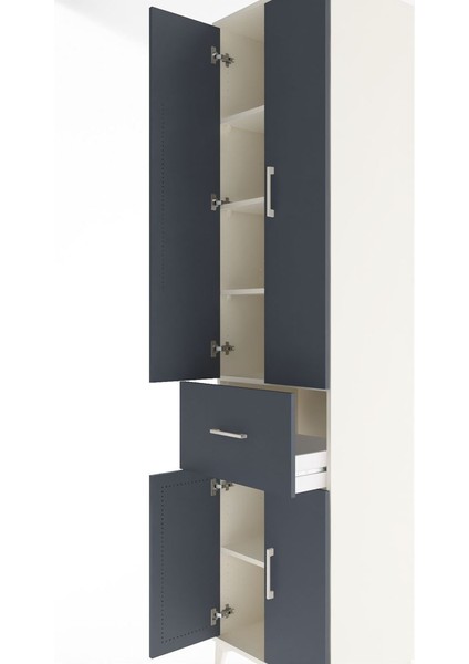 Hyperion Dolap 5 Raflı Tek Çekmeceli 4 Kapaklı 60X44X243 Aytaşı-Antrasit indirimleri