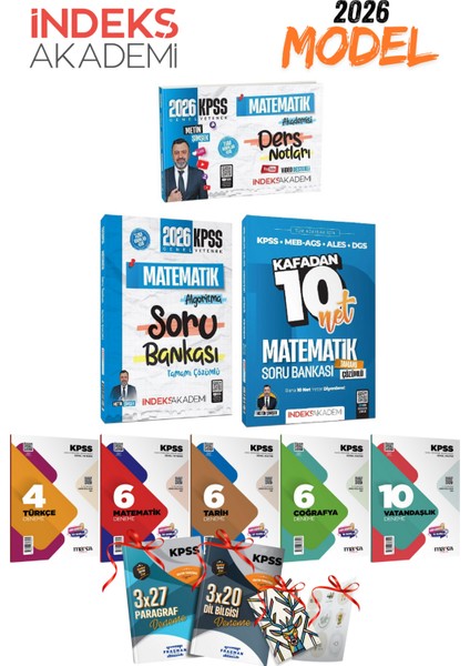 2026 Kpss Gygk Matematik 3lü Soru Bankası+Ders Notları+Deneme Seti+5li Branş Denemesi