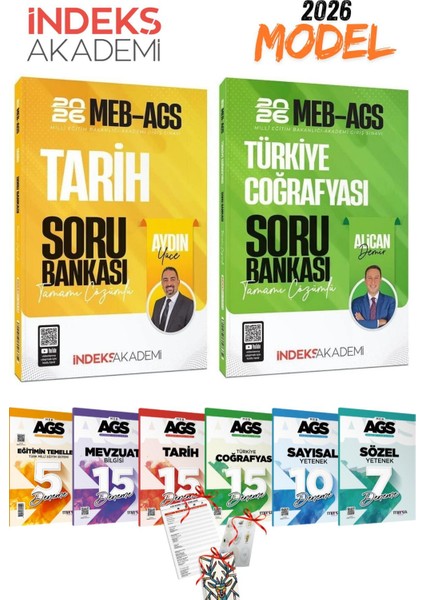 2026 Meb Ags Tarih ve Türkiye Coğrafyası Soru Bankası Seti + 6lı Branş Deneme Seti