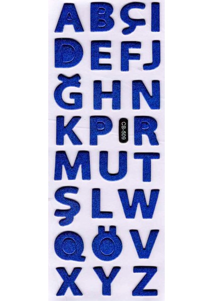 Sticker Kabartmalı Sticker Defter Planlayıcı Etiket (CB509) 16X7 Cm- Mavi Harfler fiyatları