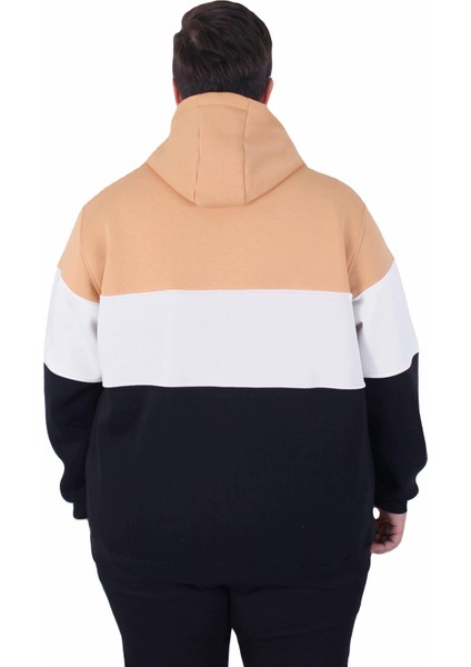 Mocgrande Büyük Beden Kapüşonlu 3ip Sweat Mg 25725 Taba fiyatları