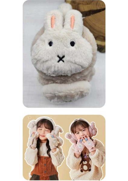 1 Adet Tavşan Model Kışlık Kulaklık Peluş Kulaklık Çocuk Peluş Kulaklık Kız Çocuk Kulaklık