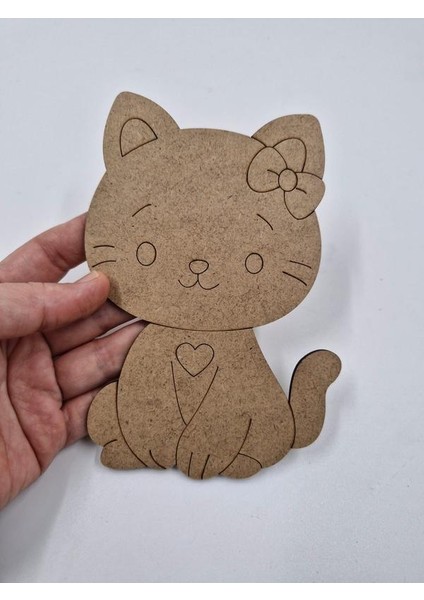 10 Adet Sevimli Kedi Ahşap Boyama Okul Diy Etkinlik Aktivite Sanat 15 cm x 10 cm fiyatları