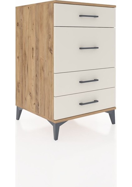 Kronos Komodin 4 Çekmeceli 60X59X96 Çam-Aytaşı fiyatları