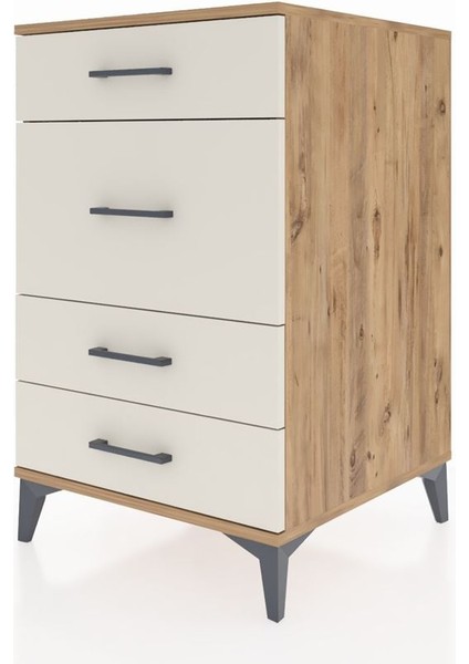 Kronos Komodin 4 Çekmeceli 60X59X96 Çam-Aytaşı modelleri