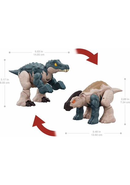 HLP05 Jurassic World Değişim Serisi - Çifte Tehlike Dinozor Figürleri