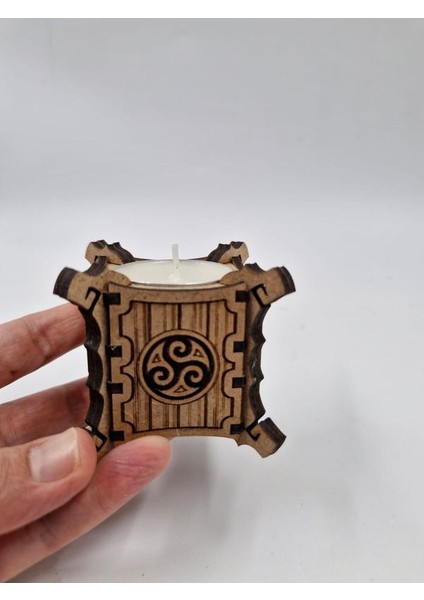 Ahşap Dekoratif Rustik Mumluk Tealight Mum Uyumlu 6 cm x 6 cm indirimleri