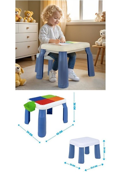 URT035-002 Büyük Sandalyeli 64 Pcs Bi-Bloks Masası modelleri